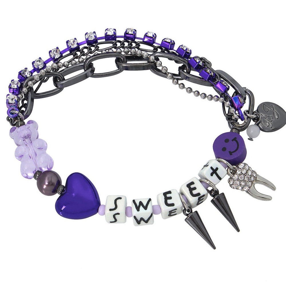 Betsey Johnson Faux Stone Sweet Tooth Stretch Bracelet